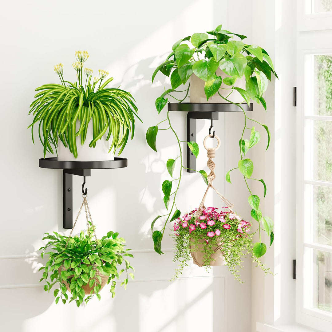 iDavosic.ly Wandbehang Pflanzenständer 2er Set, Blumenständer für Draussen Plant Stand Indoor Outdoo