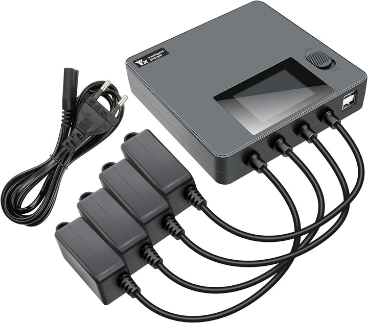 LYONGTECH LCD Parallel Akku Ladegerät für DJI Mini 3,Mini 4/3 Pro Drohne,6 in 1 Akkuladestation,Char