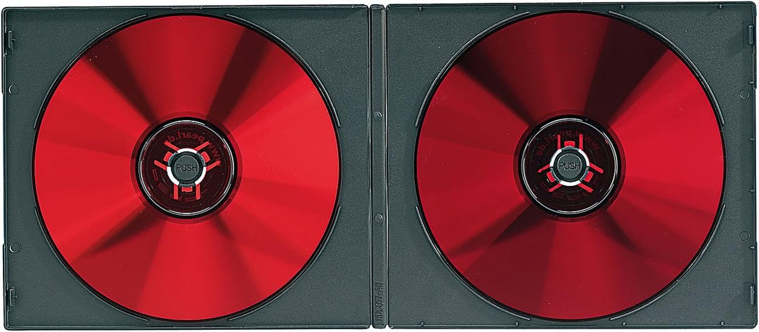 PEARL Hüllen: Doppel CD Slim Soft Boxen im 50er-Set, 7 mm, schwarz (DVD Hülle, Hülle für Doppel-CD,