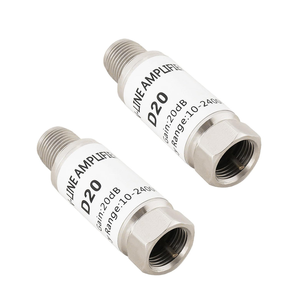 2 Stücke 20dB Inline-Verstärker 10-2400MHz Inline Sat Satellite Verstärker Singal Booster Ersatz für