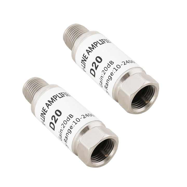 2 Stücke 20dB Inline-Verstärker 10-2400MHz Inline Sat Satellite Verstärker Singal Booster Ersatz für