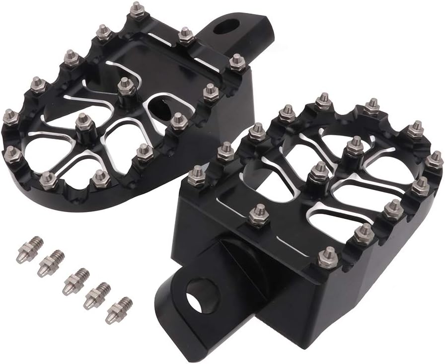 JFG Racing CNC-Billet-Fussrasten für – 360 ° drehbare breite Fussrasten für Dyna Iron 883 Sportster