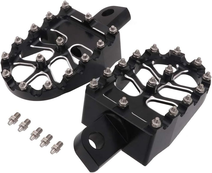 JFG Racing CNC-Billet-Fussrasten für – 360 ° drehbare breite Fussrasten für Dyna Iron 883 Sportster