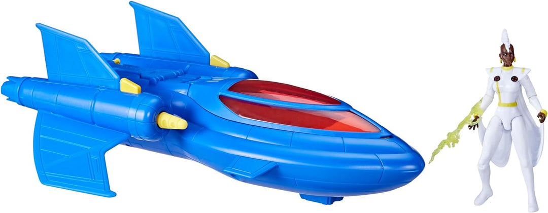 Marvel F7974 Studios 97, X-Men Team X-Jet und 10 cm grosse Sturmfigur, Superhelden-Spielzeug und Act