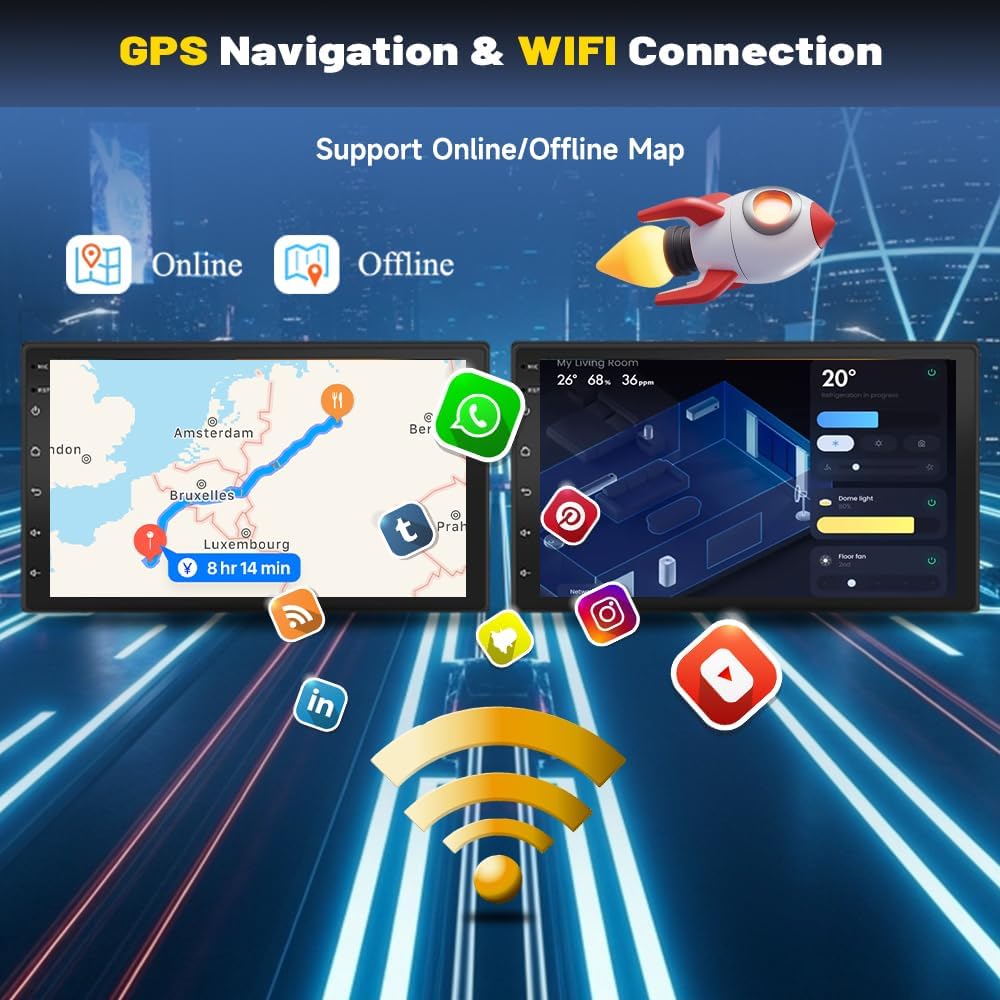 9 Zoll Touchscreen Android 13 Autoradio für Skoda Fabia 2007-2014 2+32G | 2 Din Radio für Fabia Auto