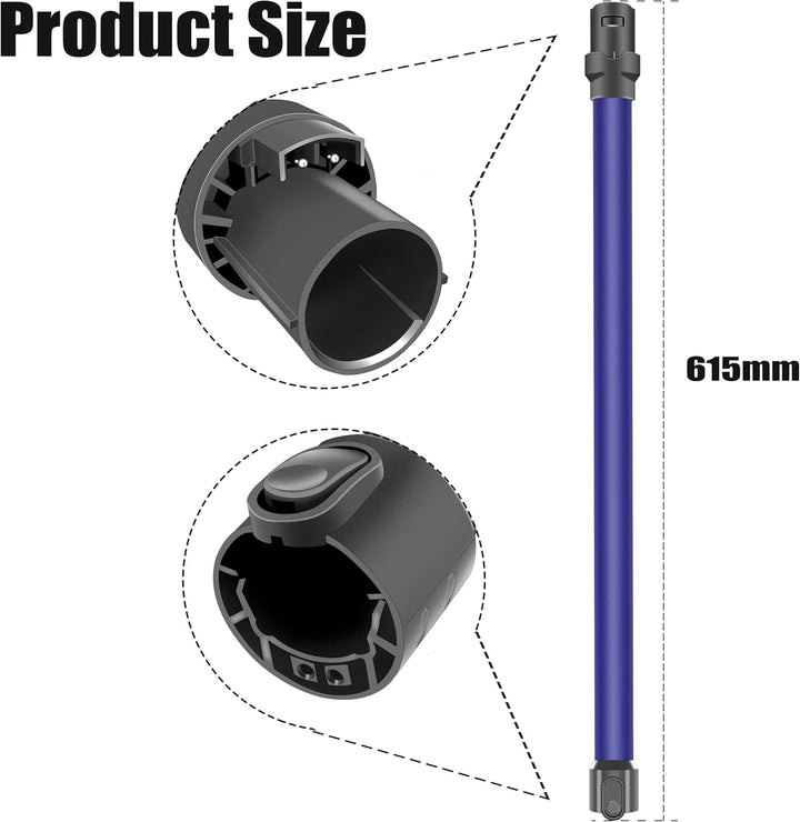 Italdos Teleskop-Schlauch, Verlängerung für Dyson V6 Animal, 73 cm, Schnellentriegelungsschlauch - B