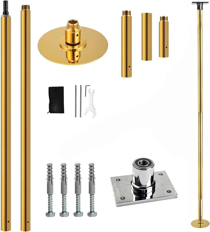 PRIOR FITNESS Permanente Tanzstange mit Fester Platte Tanzstange für Zuhause Tanzstange mit Deckenha