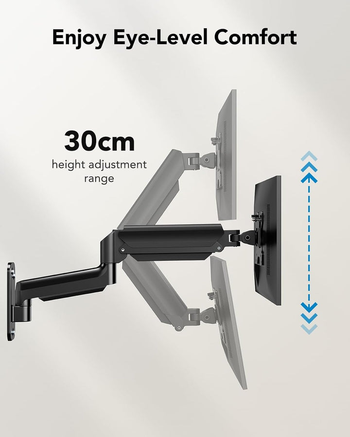HUANUO Monitor Wandhalterung für 24-35 Zoll LED/LCD/TV Bildschirm, Monitor Halterung Wand mit VESA-E