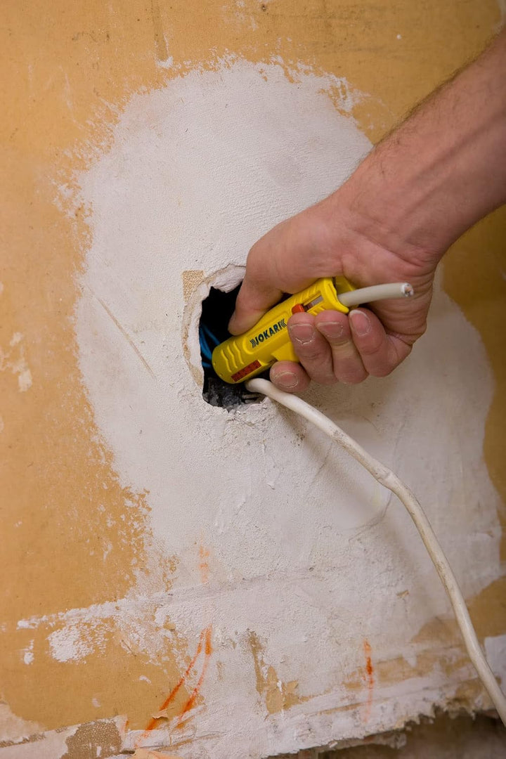 JOKARI T30150 Vielzweckabisoliermesser Nr.15 Kabel-D.8-13mm Litzen-D.0,2-4, 30150 & Entmanteler Secu