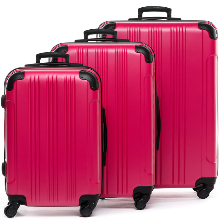 FERGÉ Premium Kofferset 3-teilig: 28", 24" & Handgepäck Koffer in einem Set, sehr robuste Reisekoffe