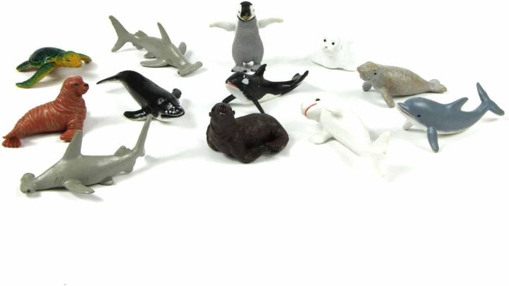 Miniblings 10x Meerestiere Meeressäuger Wale Tierfiguren Figuren Seetiere Kinder