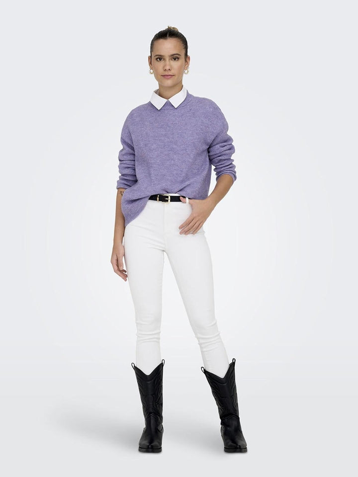 ONLY Female Strickpullover ONLCAMILLA Strickpullover XL Chinese Violet/Detail:melange, XL Chinese Vi