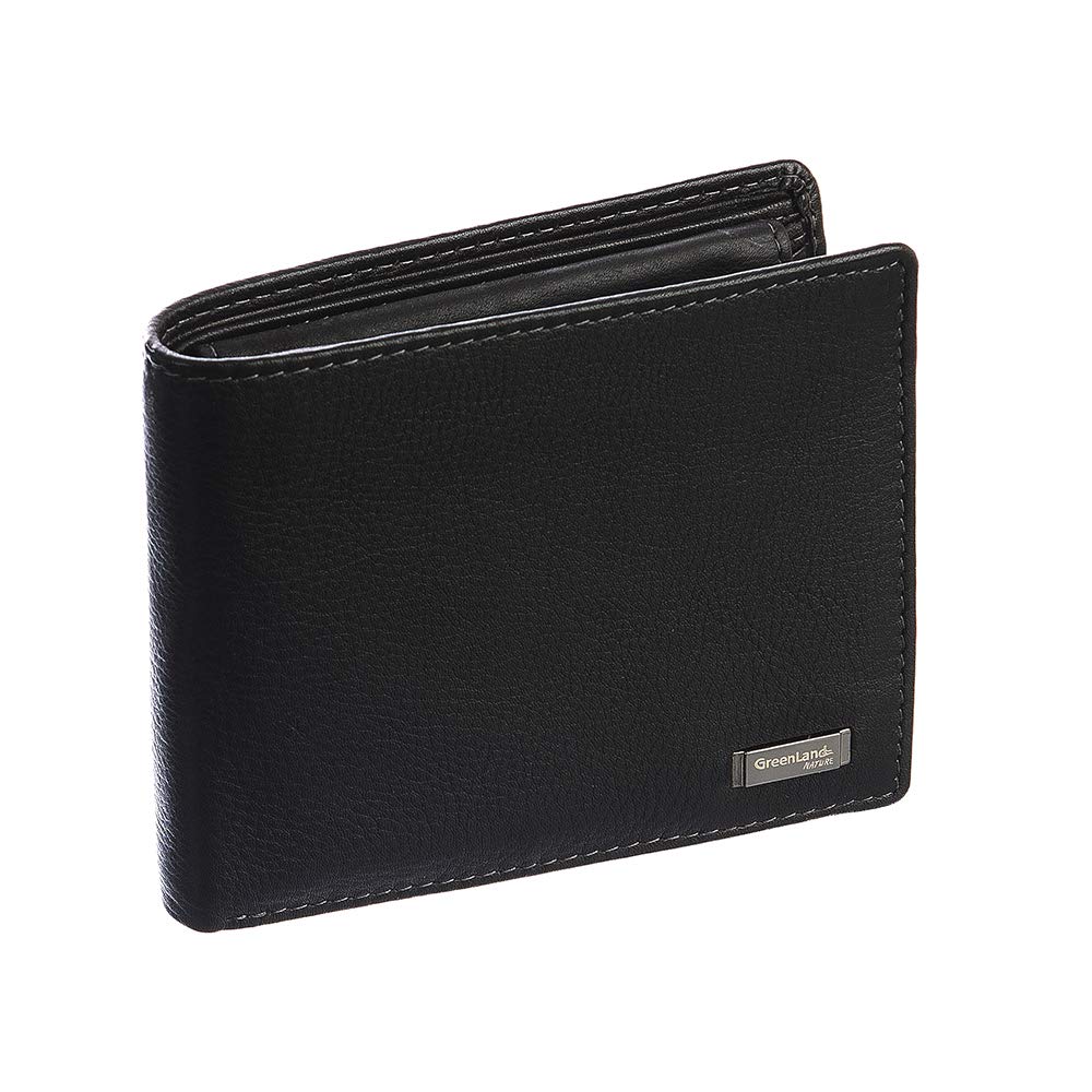 Greenland Nature Black Nappa Geldbörse RFID Leder 11 cm