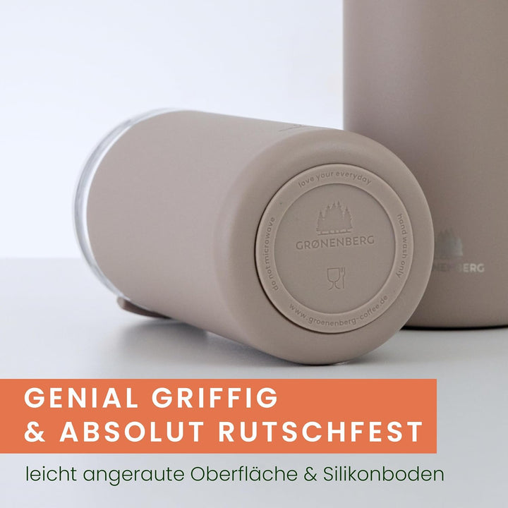 Groenenberg Thermobecher 350 oder 470ml | Kaffeebecher to go 100% Auslaufsicher | Hält mind. 4 h hei