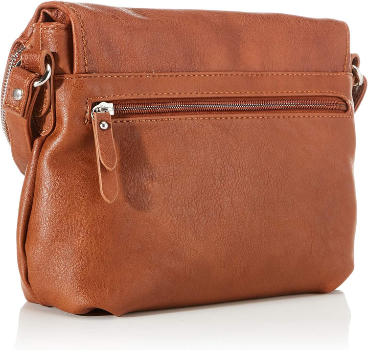 TOM TAILOR bags Lari Damen Umhängetasche Crossbody Bag 26,5 x 5 x 21 Cognac, 26,5 x 5 x 21 Cognac