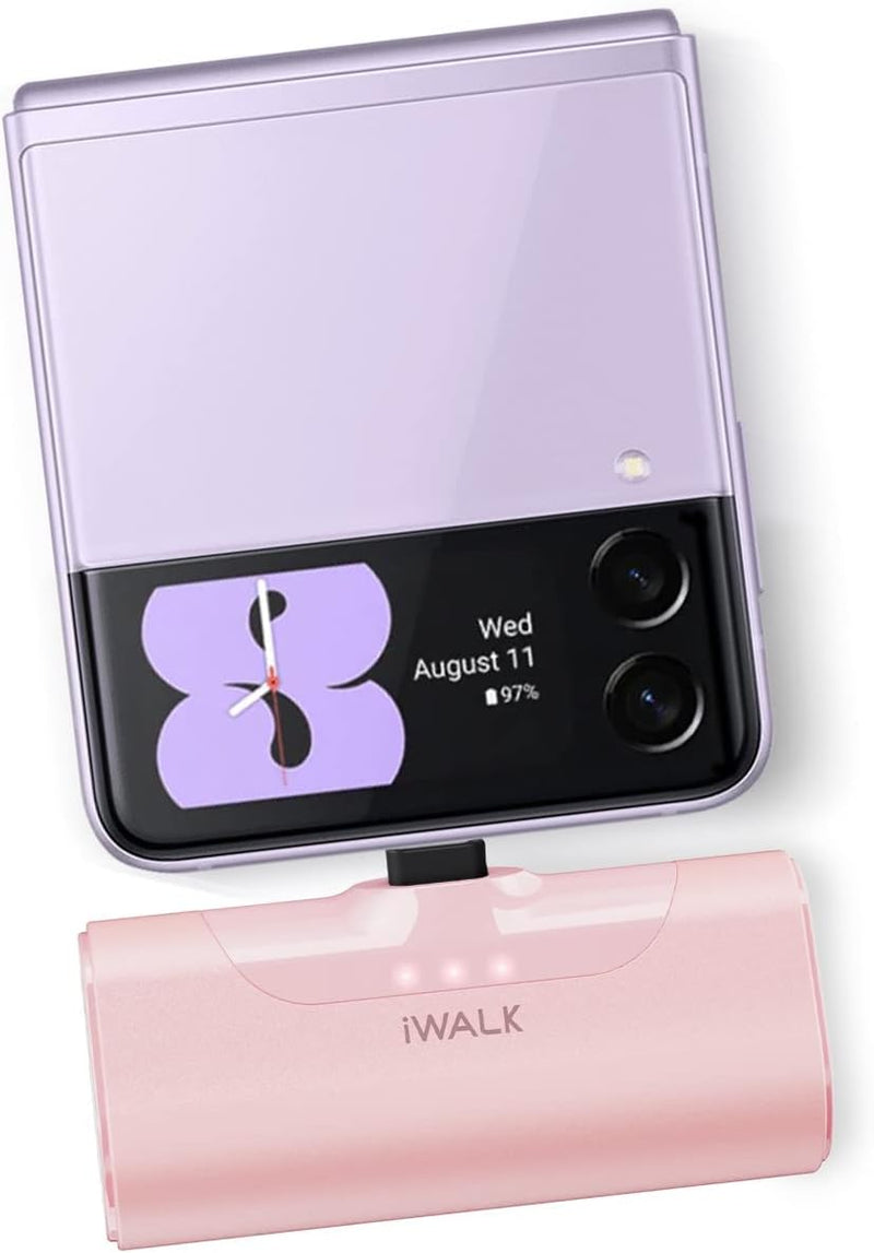 iWALK USB C Powerbank, 4500mAh Tragbares Externes Ladegerät, Typ C Externer Akku Kompatibel mit Sams