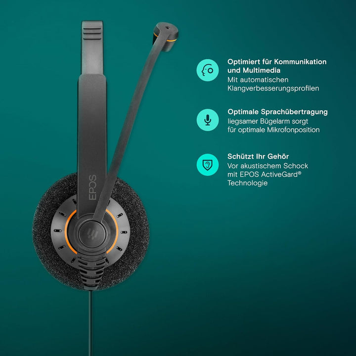 Sennheiser EPOS Impact SC 60 USB ML beidseitiges UC-Headset mit In-Line Call Control Zertifiziert fü