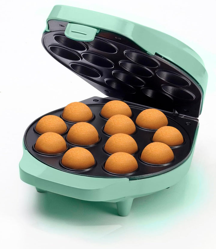 Bestron Cake-Pop-Maker im Retro Design, inklusive Cake-Pop-Butler, Gabel & 12 Cake-Pop-Sticks, mit A