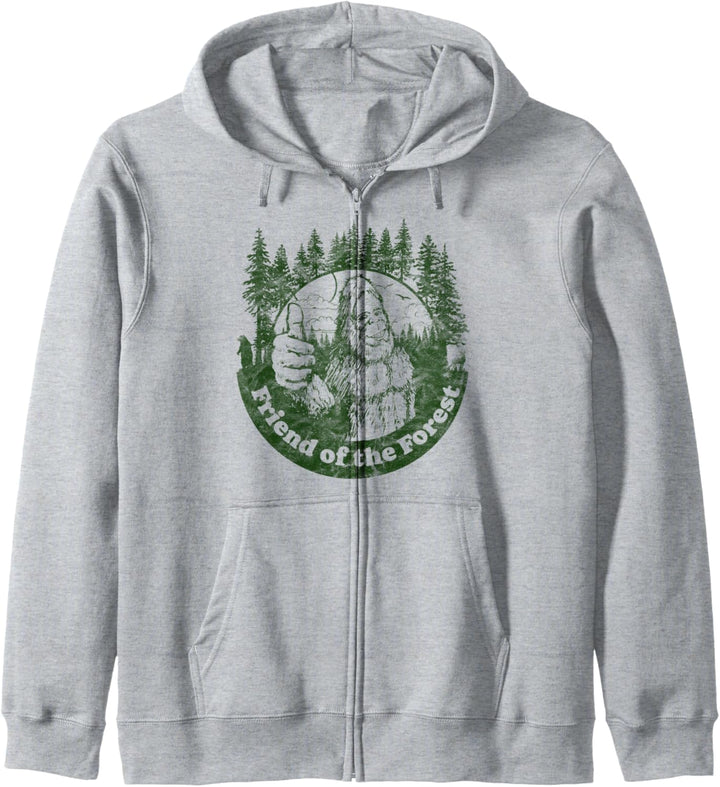 Friend of the Forest Funny Bigfoot Nature Thumbs Up Tree 80s Kapuzenjacke