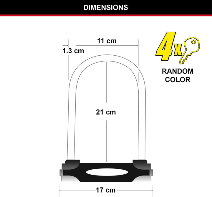 Master Lock Street Fortum Gold Verkauft Sicheres D-Lock 210 x 110 mm - (Rot / Blau / Silber / Lila),