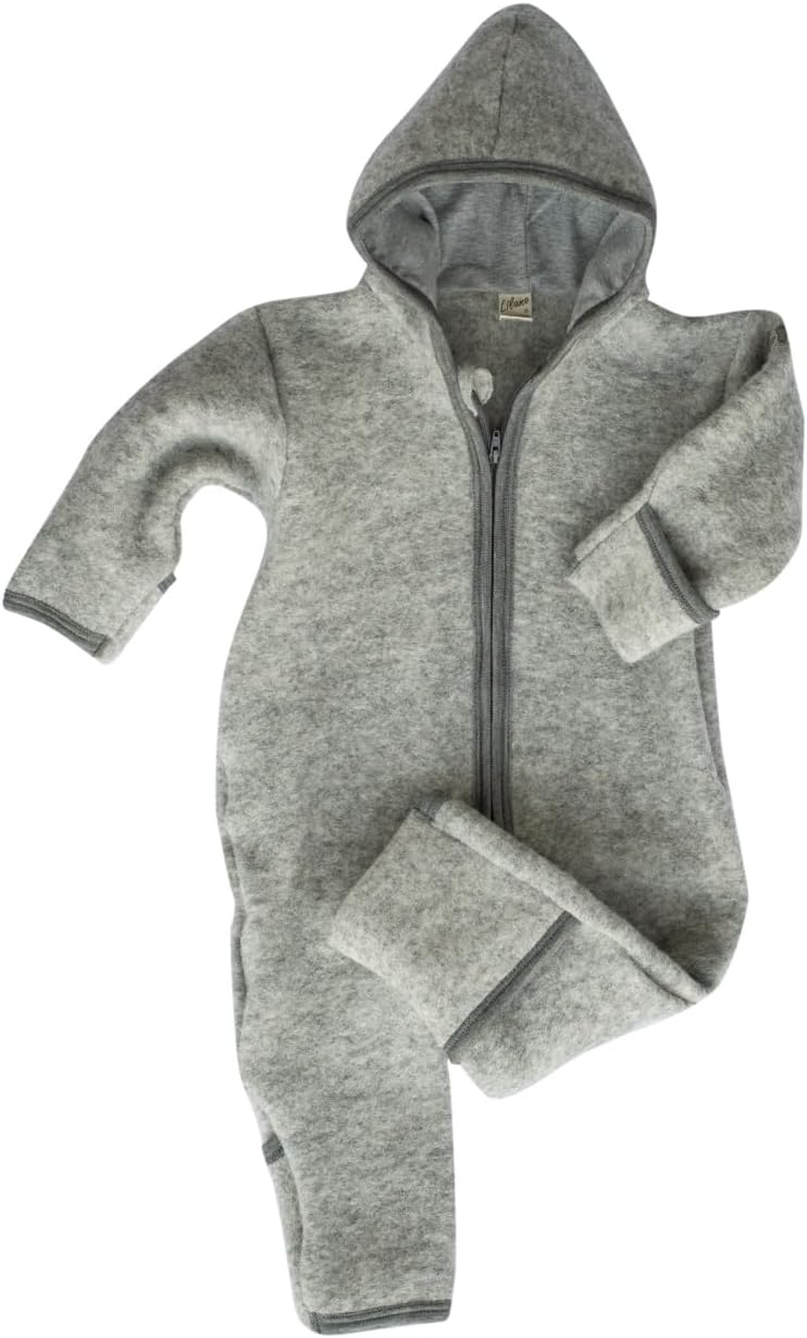 Lilano, Wollfilz Winter Anzug mit gefütterter Kapuze, 80% Wolle (kbT), 20% Baumwolle (KBA) 68 Grau,