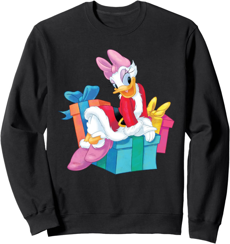 Disney Daisy Duck in Santa Outfit Holiday Sweatshirt