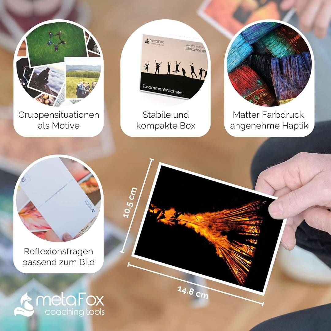 metaFox - ZUSAMMEN WACHSEN - Postkarten-Set der besonderen Art für Teambuilding & Teamentwicklung, m
