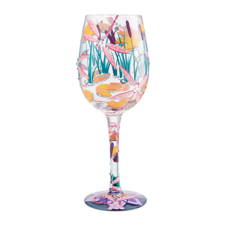Lolita 6009218 Designs Dragonfly Magic Artisan handgemaltes Weinglas, 440 ml
