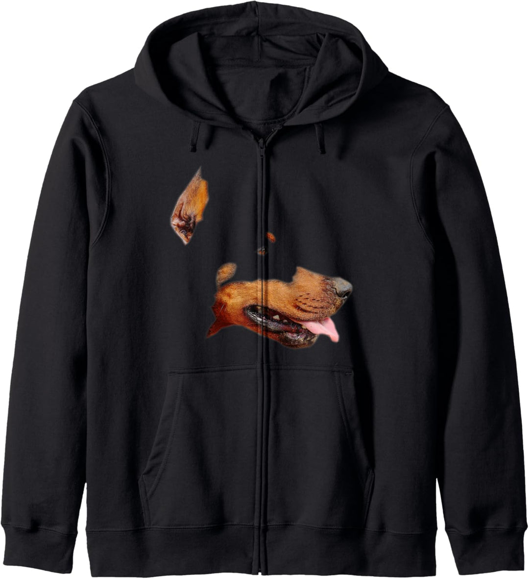 Dobermann Pinscher Gesicht Kapuzenjacke