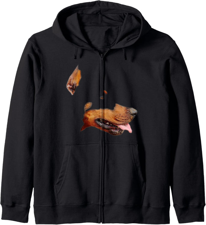 Dobermann Pinscher Gesicht Kapuzenjacke