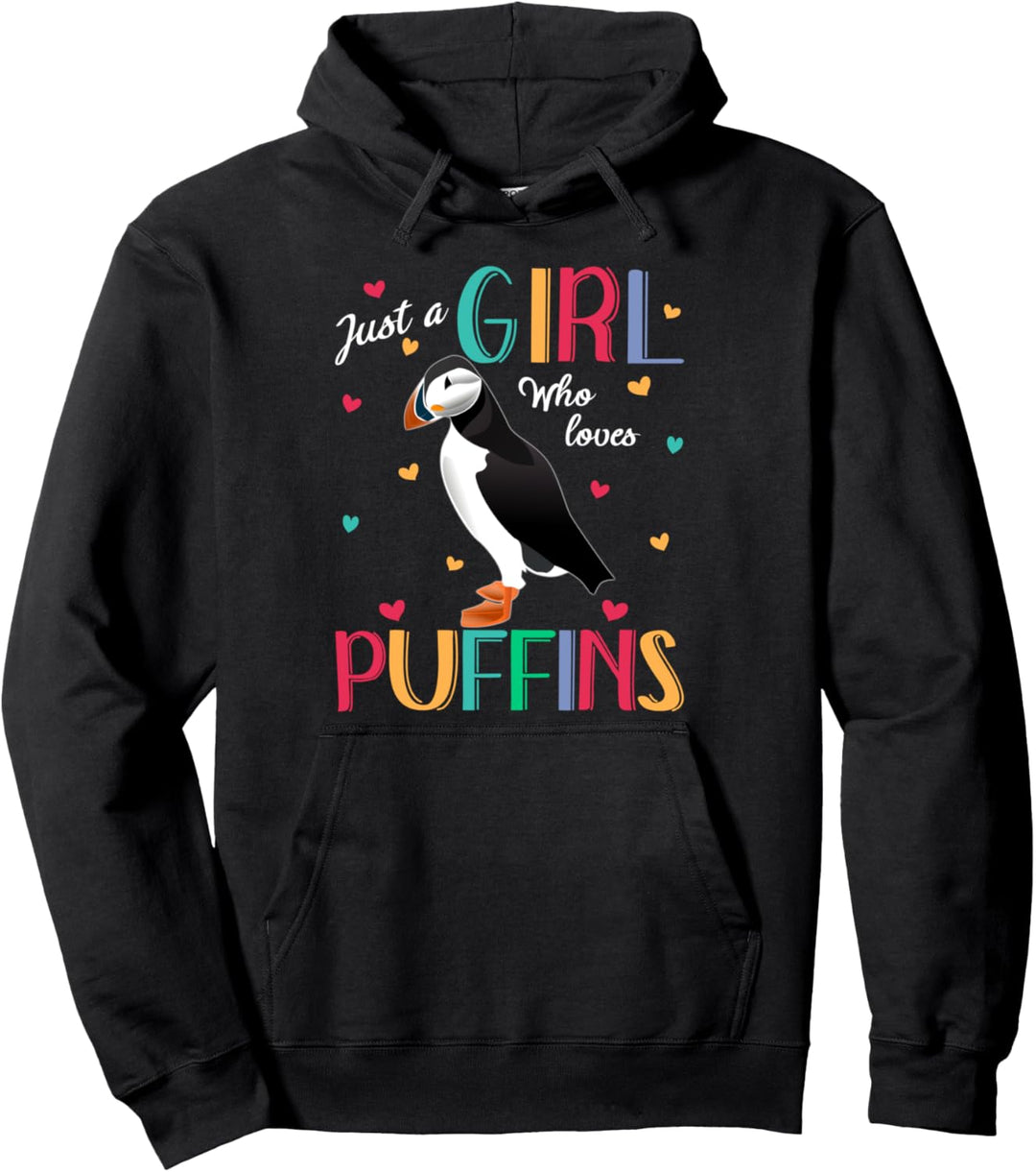 Just A Girl Who Loves Puffins Shirt Puffin Gift Pullover Hoodie