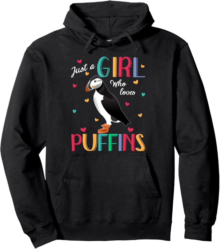 Just A Girl Who Loves Puffins Shirt Puffin Gift Pullover Hoodie