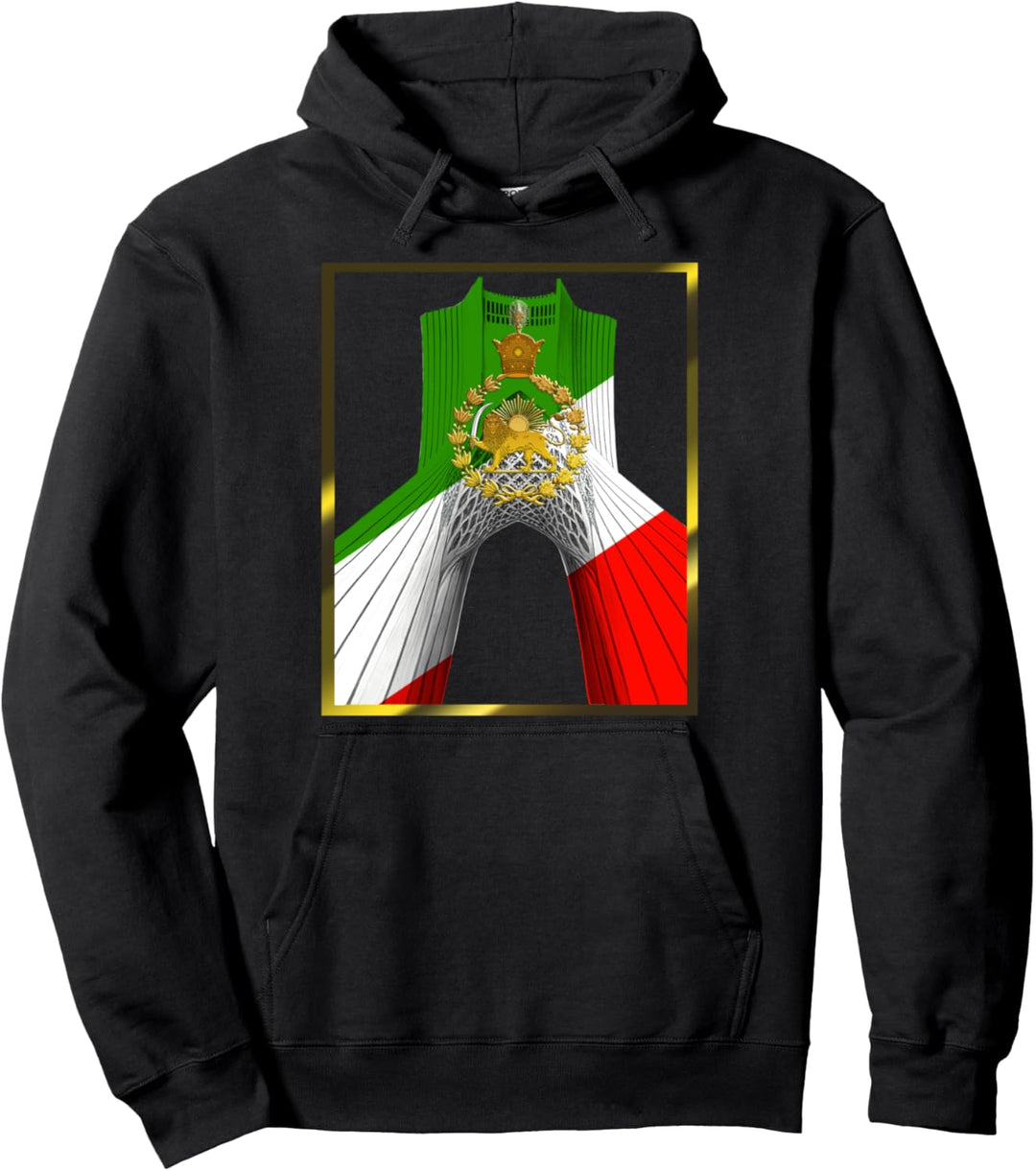 Iran Shahyad Tower AKA Azadi Turm mit Pahlavi Sonne und Löwe Pullover Hoodie