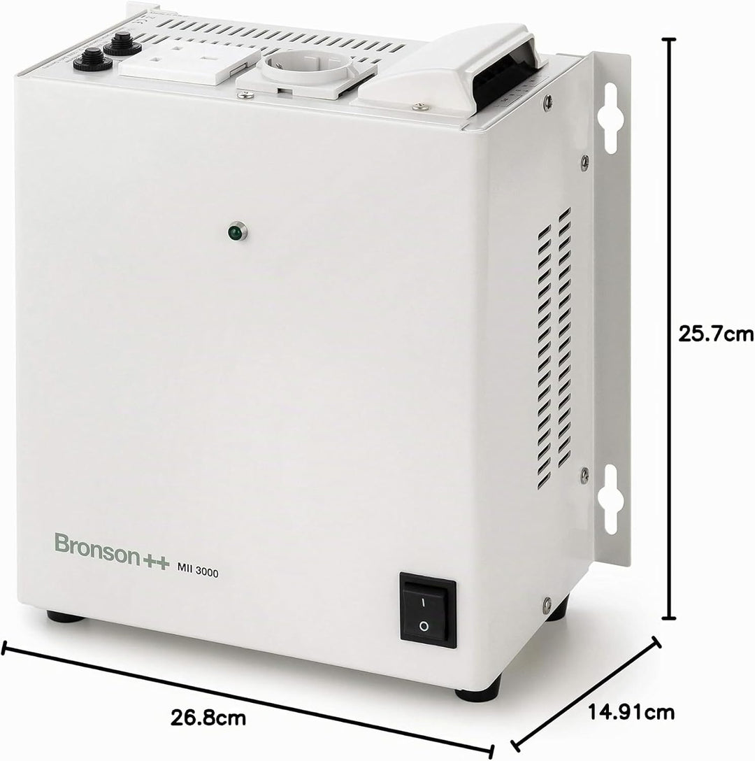 Bronson++ MII 3000 Trenntransformator Trenntrafo 3000 Watt - In: 110V/230V - Out: 230V, 3000 Watt
