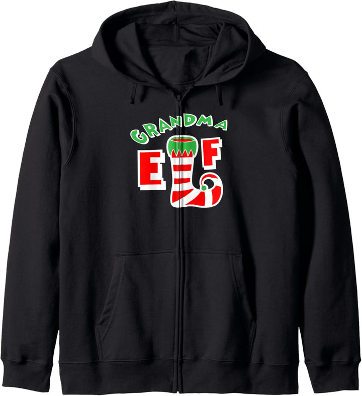 Grandma Elf Matching Christmas Pajamas Family Party Design Kapuzenjacke