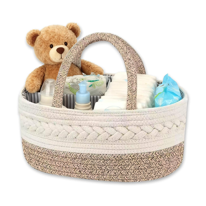 Zyluniy Baby Windel Caddy Organizer, Wickel Organizer, Windel Caddy mit Fächern & Griffen, Multifunk