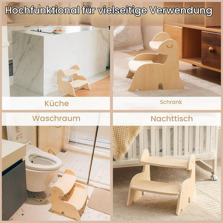 Promise Babe Tritthocker Kinder Holz Lernturm Montessori Holz Lernturm Für Kinder Dinosaur Baby Trit