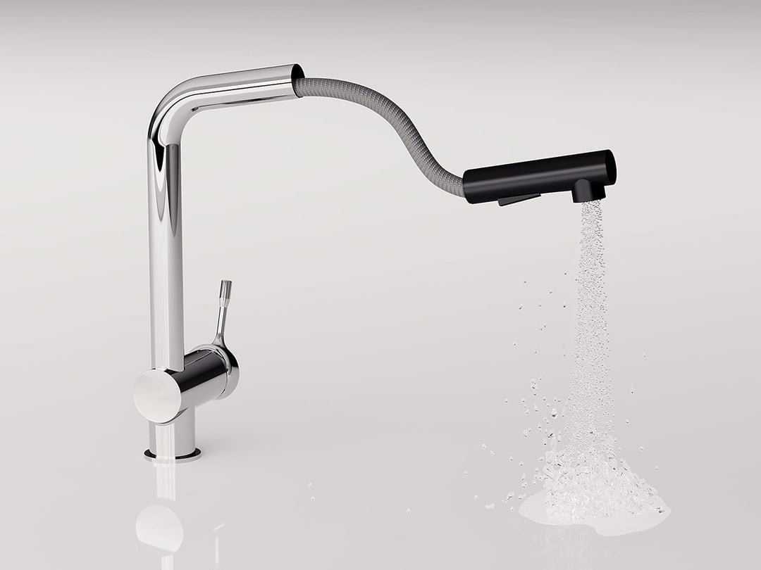 Ideal Standard Kolva BC476AA Küchenarmatur, ausziehbar, 2-strahlig, verchromt, matt, wassersparend B