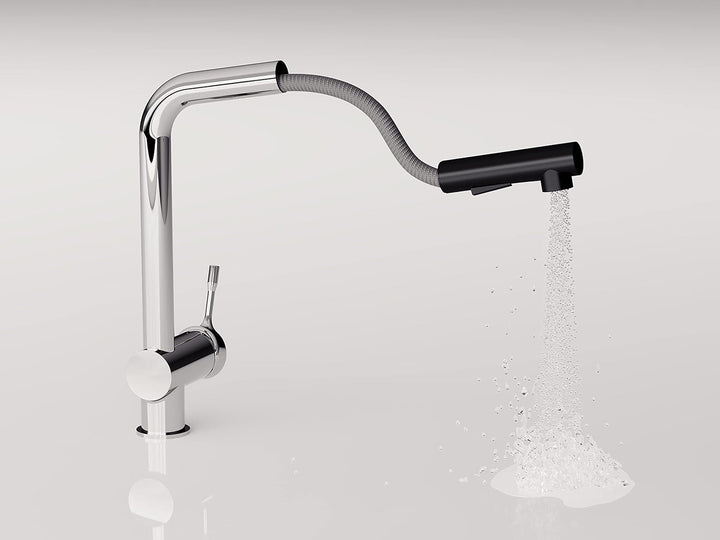Ideal Standard Kolva BC476AA Küchenarmatur, ausziehbar, 2-strahlig, verchromt, matt, wassersparend B