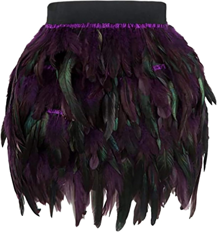 Kostüm Damen Federrock Bühnenkostüme Ballkleid Karneval Kostüm Damen Rock Minirock für Cosplay-Party