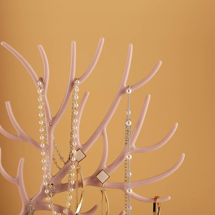 MORE&LESS Geweih Schmuck Display Stand mit Schublade und Kristallgriff, Baum Turm Rack hängende Orga