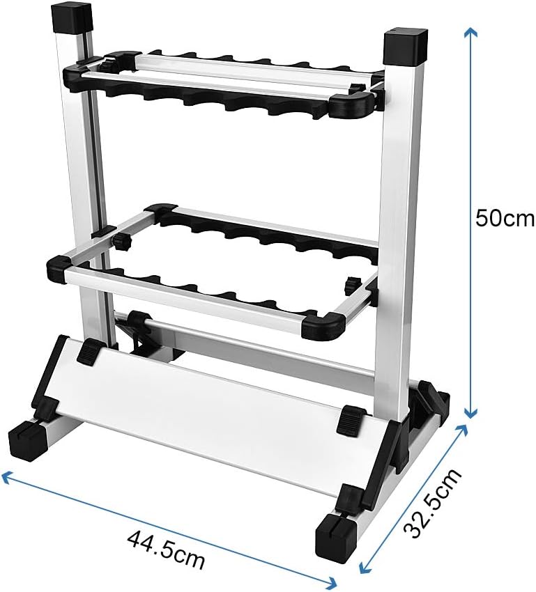 Ejoyous Rutenständer Angelrutenhalter für 12 Angelruten, Aluminium Doppelseitiges Design Angelrute S