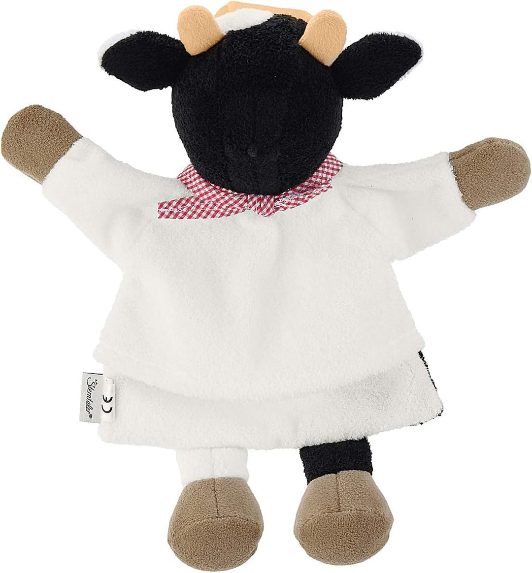 Sterntaler 3601842 Handpuppe Kuh, 30 x 27 x 9 cm, Schwarz-weiss Kuh Klecks, Kuh Klecks