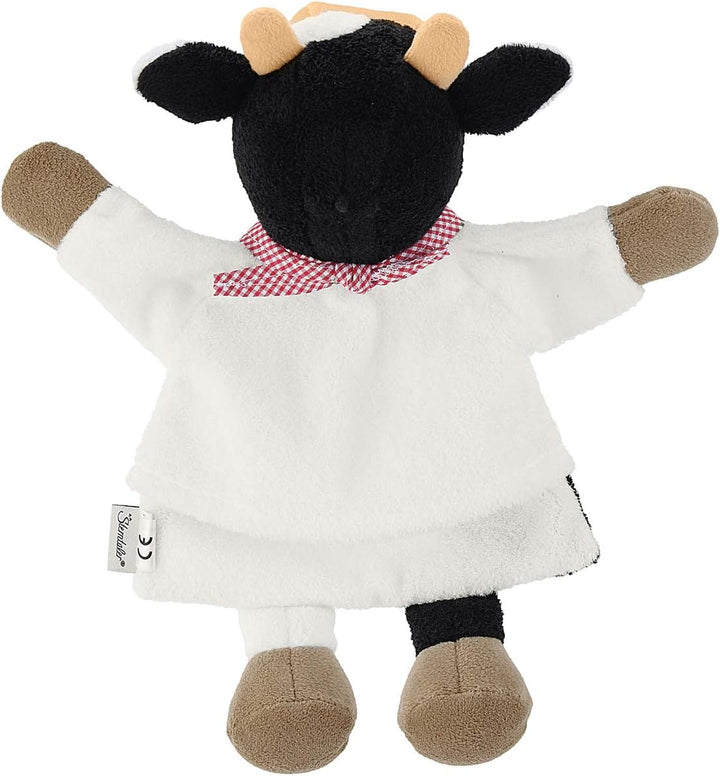 Sterntaler 3601842 Handpuppe Kuh, 30 x 27 x 9 cm, Schwarz-weiss Kuh Klecks, Kuh Klecks