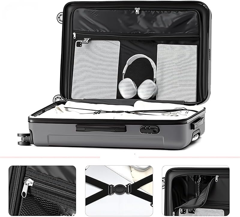 Handgepäck Koffer, Leichter Trolley Reisekoffer, 55x36x21 cm, Hartschalen Koffer, Reisekoffer Kabine