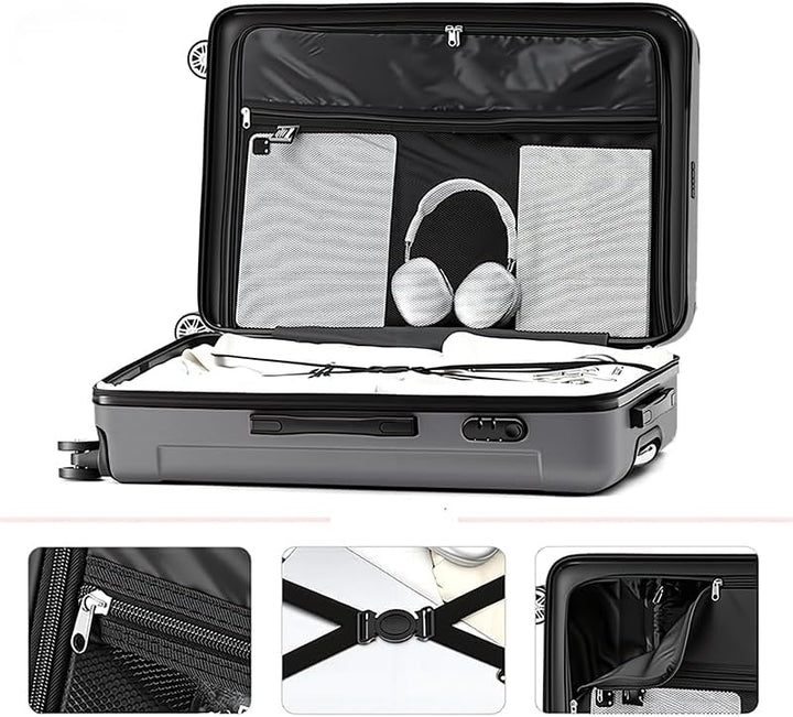 Handgepäck Koffer, Leichter Trolley Reisekoffer, 55x36x21 cm, Hartschalen Koffer, Reisekoffer Kabine