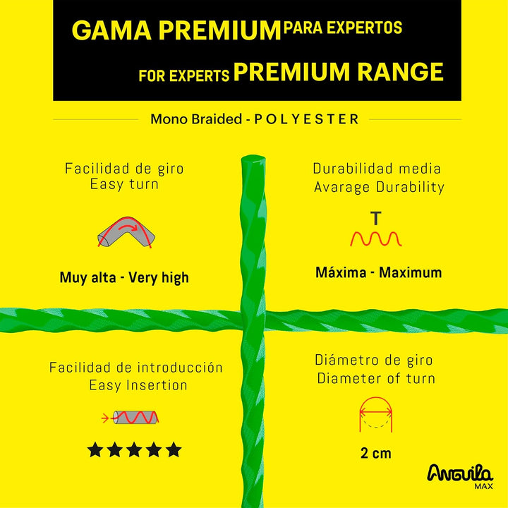 Anguila Max | Kabelzugführung | Schmale Rohre | Monofilament | Geflochtenes Polyester | Gemischte En