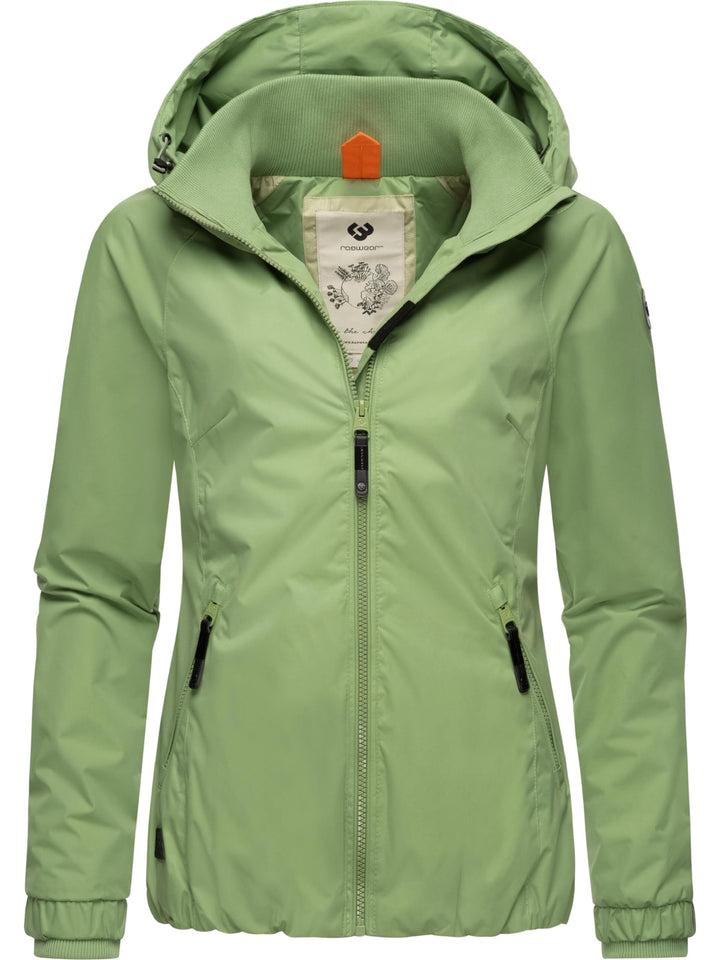 Ragwear Damen wasserdichte Übergangsjacke leichte Jacke kurz mit Kapuze Dizzie Intl XS-6XL S Light G