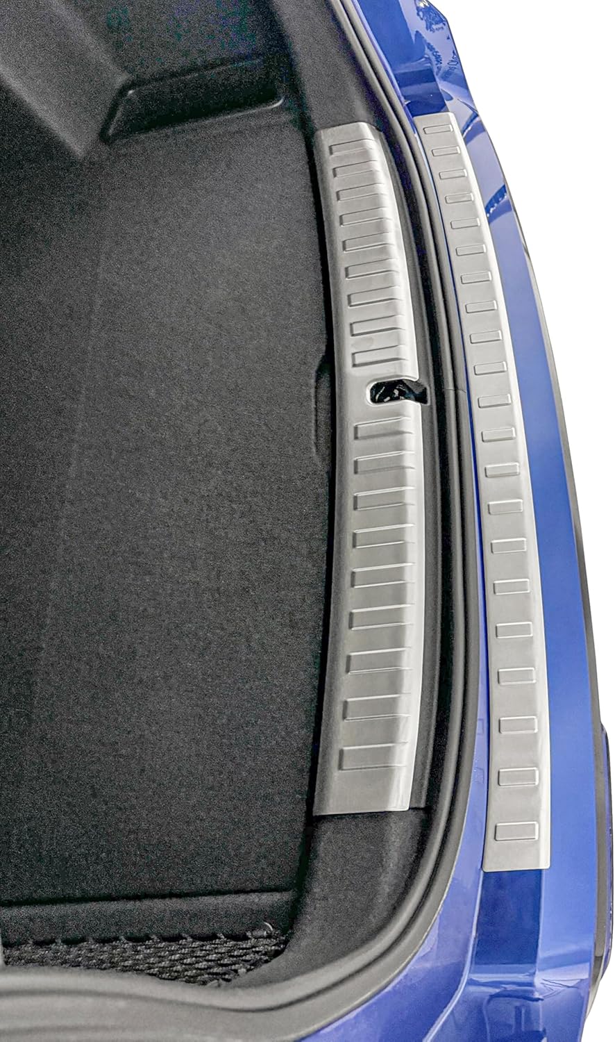 RECAMBO Ladekantenschutz Set Edelstahl kompatibel für BMW X1 iX1 | ab 2022 - matt gebürstet mit Text