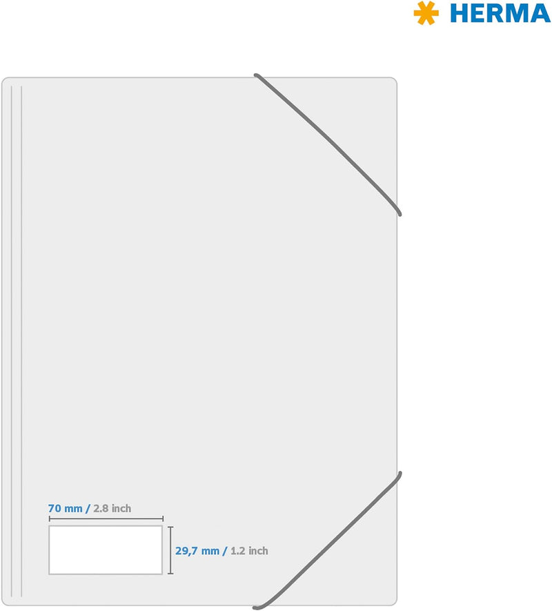 HERMA 4456 Universal Etiketten, 100 Blatt, 70 x 29,7 mm, 30 Stück pro A4 Bogen, 3000 Aufkleber, selb